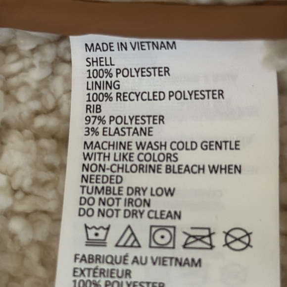 prAna Esla Camel/Ivory Sherpa Lined Vest Size Large - Picture 12 of 14